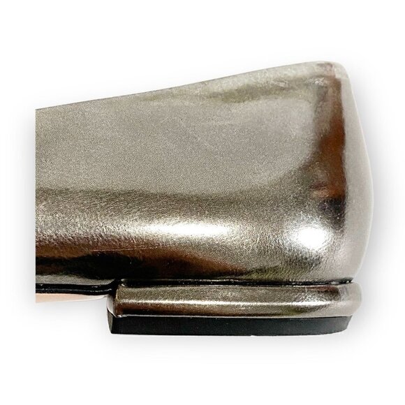 Prada pewter leather jewelled flats, size 38.5 EU - Picture 8 of 14